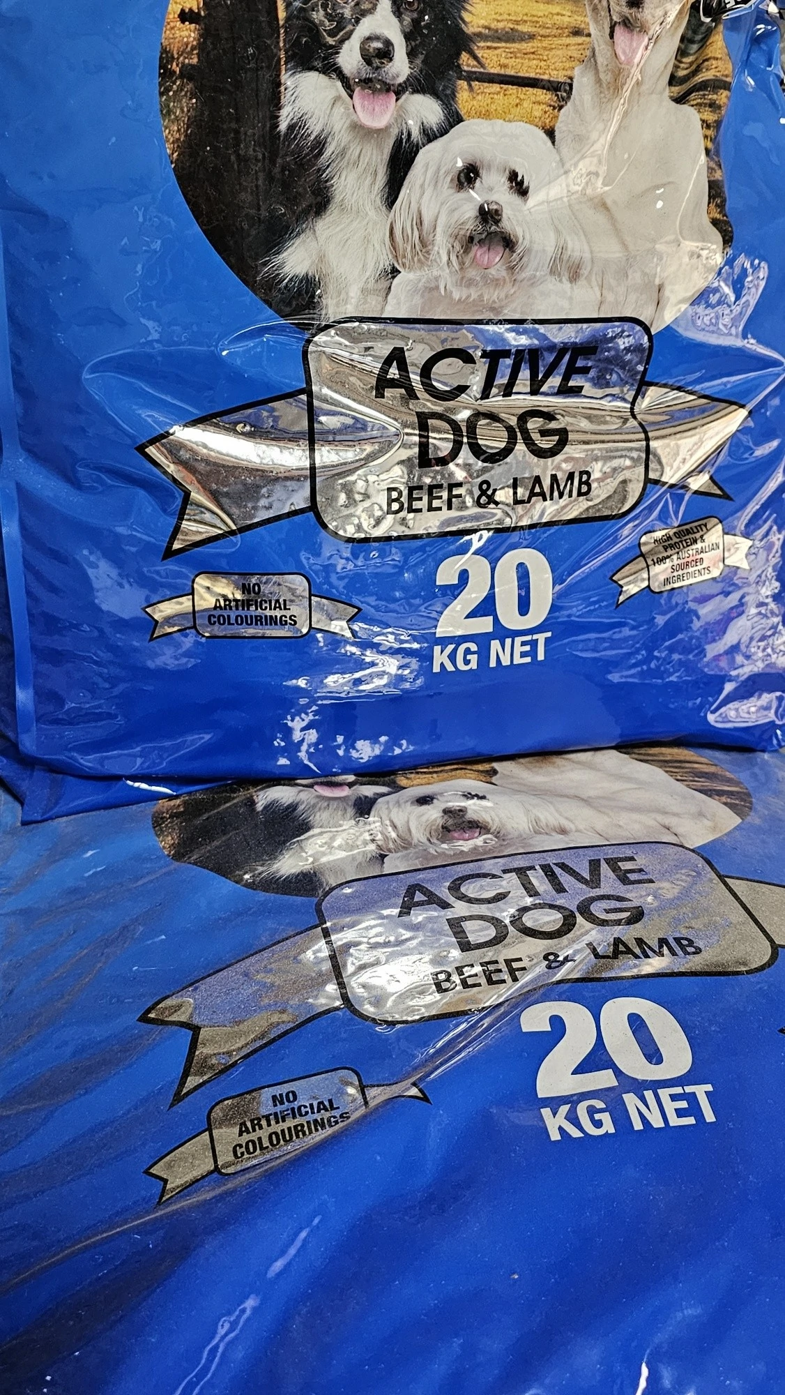 Dog food in a sack